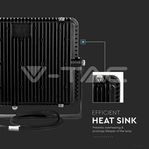 150W LED Прожектор SAMSUNG ЧИП G2 SMD SLIM Черно Тяло 4000К - изглед 12