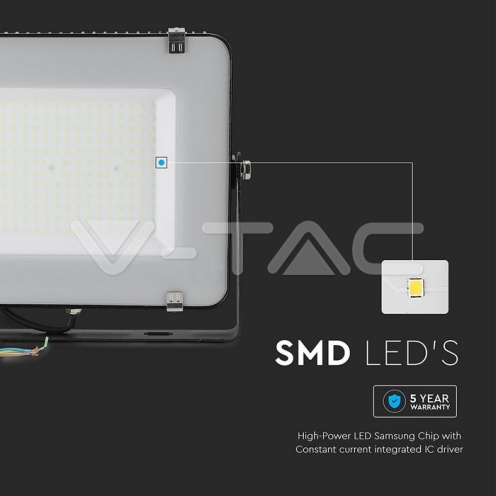 150W LED Прожектор SAMSUNG ЧИП G2 SMD SLIM Черно Тяло 4000К - изглед 11