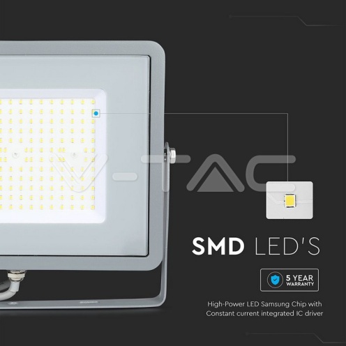 100W LED Прожектор SAMSUNG ЧИП G2 SMD SLIM Сиво Тяло 4000К 120LM/W - изглед 11 - rZ commerce 100W LED Прожектор SAMSUNG ЧИП G2 SMD SLIM Сиво Тяло 4000К 120LM/W - изглед 11