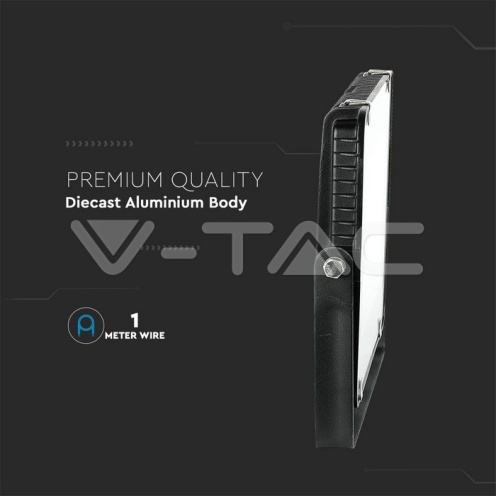 150W LED Прожектор SAMSUNG ЧИП G2 SMD SLIM Черно Тяло 4000К - изглед 2