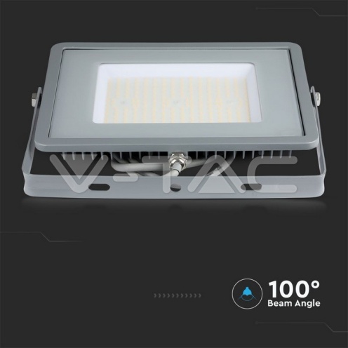 100W LED Прожектор SAMSUNG ЧИП G2 SMD SLIM Сиво Тяло 4000К 120LM/W - изглед 3 - rZ commerce 100W LED Прожектор SAMSUNG ЧИП G2 SMD SLIM Сиво Тяло 4000К 120LM/W - изглед 3