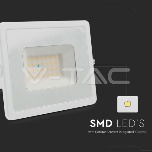 30W LED Прожектор Е-Series G2 Бяло Тяло 6400K - изглед 2