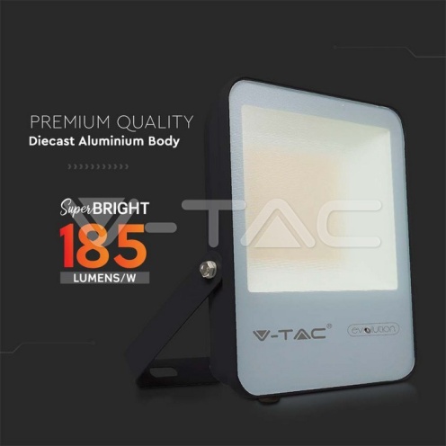 50W LED Прожектор С SAMSUNG ЧИП G8 Черно Тяло 6400К 185LM/W - изглед 2