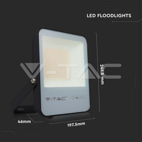 50W LED Прожектор С SAMSUNG ЧИП G8 Черно Тяло 6400К 185LM/W - изглед 7