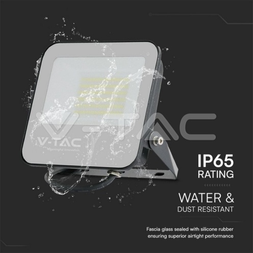 50W LED Прожектор 4000K Черно Тяло Сиво Стъкло 160lm/W 5год. Гаранция - изглед 5 - rZ commerce 50W LED Прожектор 4000K Черно Тяло Сиво Стъкло 160lm/W 5год. Гаранция - изглед 5