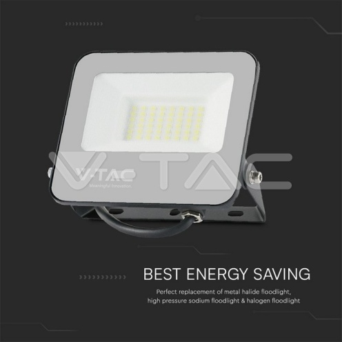 30W LED Прожектор 6500K Черно Тяло Сиво Стъкло 160lm/W 5год. Гаранция - изглед 4 - rZ commerce 30W LED Прожектор 6500K Черно Тяло Сиво Стъкло 160lm/W 5год. Гаранция - изглед 4