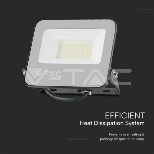 30W LED Прожектор 6500K Черно Тяло Сиво Стъкло 160lm/W 5год. Гаранция - изглед 3 - rZ commerce 30W LED Прожектор 6500K Черно Тяло Сиво Стъкло 160lm/W 5год. Гаранция - изглед 3