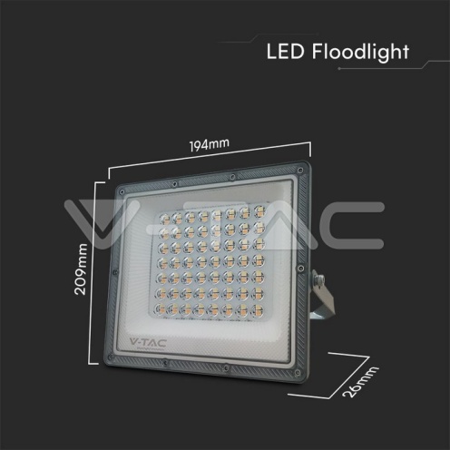 50W LED Прожектор 3в1 Сиво Тяло 5000lm - изглед 9 - rZ commerce 50W LED Прожектор 3в1 Сиво Тяло 5000lm - изглед 9