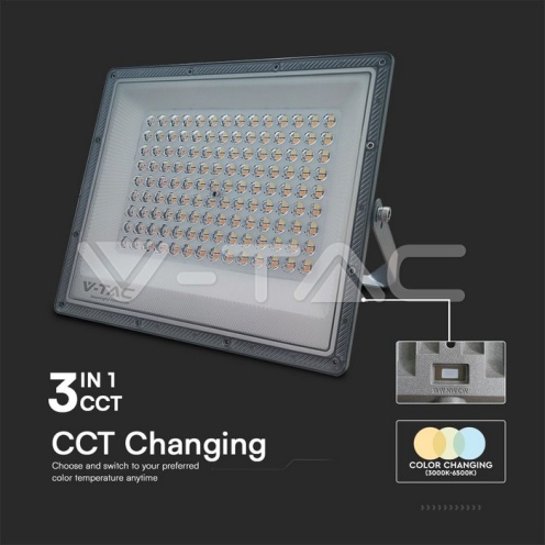 100W LED Прожектор 3в1 Сиво Тяло - изглед 4 - rZ commerce 100W LED Прожектор 3в1 Сиво Тяло - изглед 4