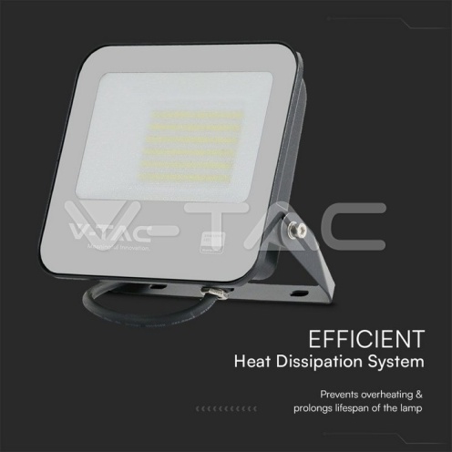 50W LED Прожектор SAMSUNG Чип 1м Кабел Черно Тяло 6500K 4270lm - изглед 3 - rZ commerce 50W LED Прожектор SAMSUNG Чип 1м Кабел Черно Тяло 6500K 4270lm - изглед 3