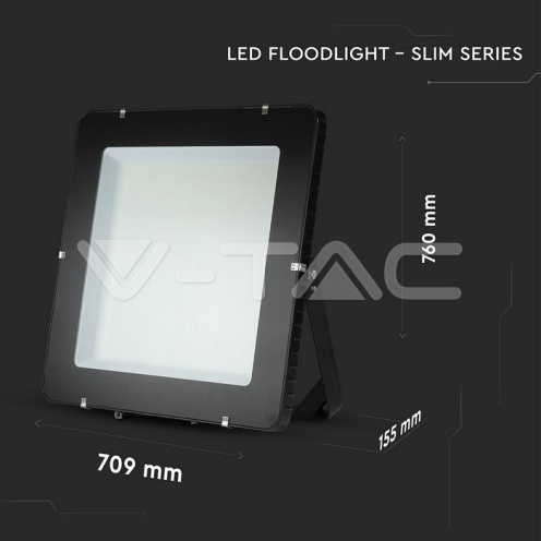 1000W LED Прожектор SAMSUNG ЧИП SMD SLIM Черно Тяло 6400К 120LM/W - изглед 3