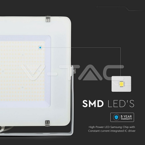 300W LED Прожектор SAMSUNG ЧИП G2 SMD SLIM Бяло Тяло 4000К - изглед 11