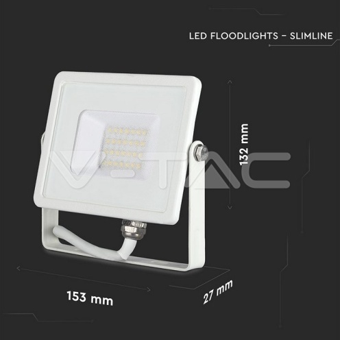 20W LED Прожектор SAMSUNG ЧИП SMD Бяло Тяло 6400К - изглед 3 - rZ commerce 20W LED Прожектор SAMSUNG ЧИП SMD Бяло Тяло 6400К - изглед 3