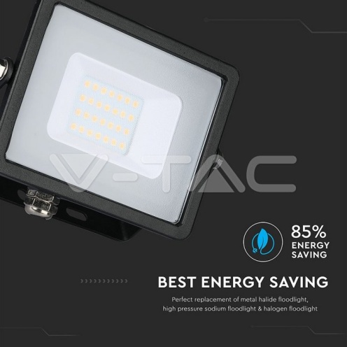 20W LED Прожектор SAMSUNG ЧИП SMD черно тяло 6400К 1600Lm - изглед 14
