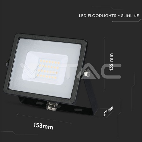 20W LED Прожектор SAMSUNG ЧИП SMD черно тяло 6400К 1600Lm - изглед 4
