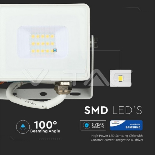 10W LED Прожектор SAMSUNG ЧИП SMD Бяло Тяло 4000К - изглед 12