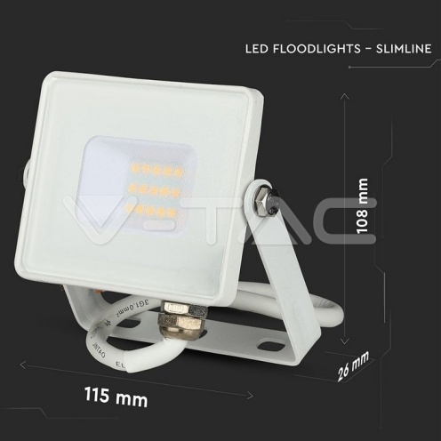 10W LED Прожектор SAMSUNG ЧИП SMD Бяло Тяло 4000К - изглед 4