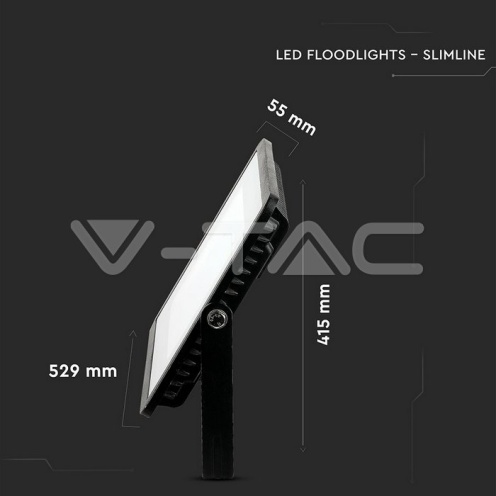 300W LED Прожектор SAMSUNG ЧИП SMD Черно Тяло 6400К - изглед 2