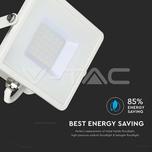 30W LED Прожектор SAMSUNG ЧИП SMD Бяло Тяло 6400К - изглед 2