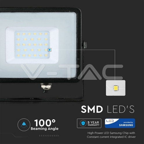 30W LED Прожектор SAMSUNG ЧИП SMD Черно Тяло 4500K - изглед 12 - rZ commerce 30W LED Прожектор SAMSUNG ЧИП SMD Черно Тяло 4500K - изглед 12
