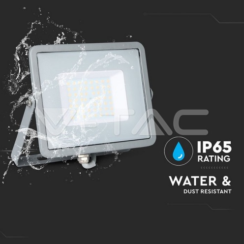 50W LED Прожектор SAMSUNG ЧИП SMD Сиво Тяло 6400К - изглед 13