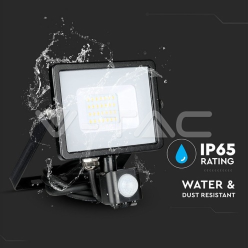 20W LED Прожектор Със Сензор SAMSUNG ЧИП Черно Тяло 3000К - изглед 16