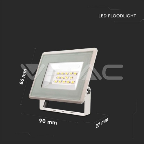 10W LED Прожектор Бяло Тяло 6400K - изглед 7