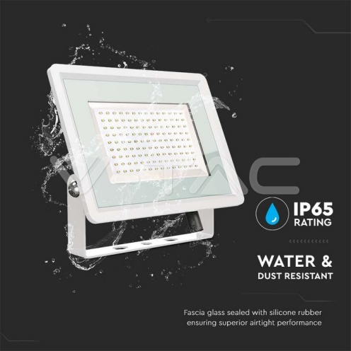 100W LED Прожектор Бяло Тяло 6400K - изглед 5