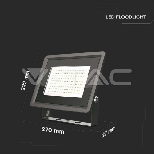 100W LED Прожектор Черно Тяло 6400K - изглед 7