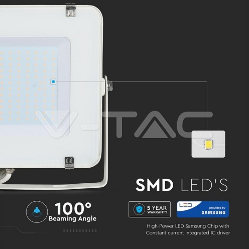 150W LED Прожектор SAMSUNG ЧИП SMD Бяло Тяло 6400К - изглед 12