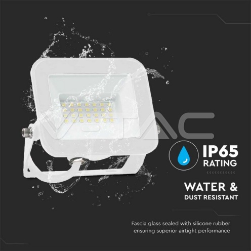 20W LED Прожектор SAMSUNG ЧИП PRO-S Бяло Тяло 4000К - изглед 5