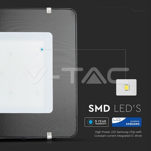 500W LED Прожектор SAMSUNG ЧИП SMD SLIM Черно Тяло 6400К 120LM/W - изглед 12