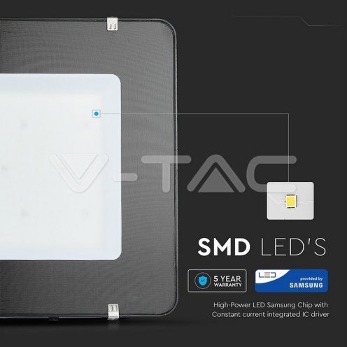 400W LED Прожектор SAMSUNG ЧИП SMD SLIM Черно Тяло 6400К 120LM/W - изглед 12