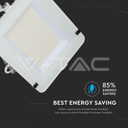150W LED Прожектор SAMSUNG ЧИП SMD SLIM Бяло Тяло 6400К 120LM/W - изглед 15