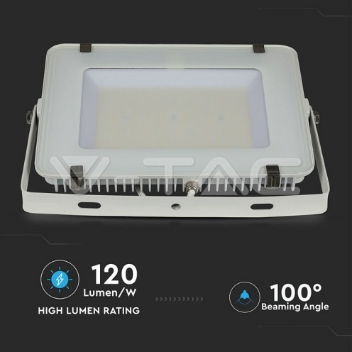 150W LED Прожектор SAMSUNG ЧИП SMD SLIM Бяло Тяло 6400К 120LM/W - изглед 4