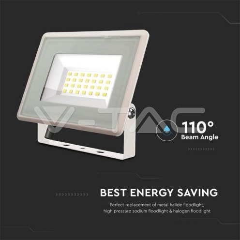 20W LED Прожектор Бяло Тяло 4000K - изглед 4