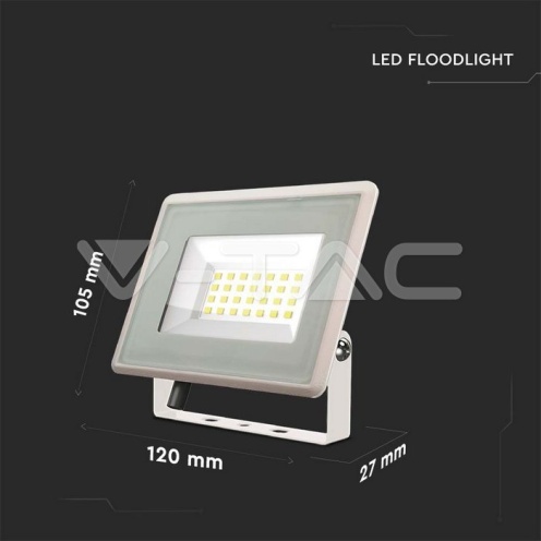 20W LED Прожектор Бяло Тяло 4000K - изглед 7