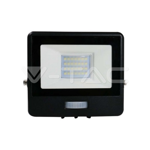20W LED Прожектор PIR Сензор SAMSUNG ЧИП Черно Тяло 4000К - изглед 6