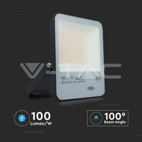 100W LED Прожектор Със Светлинен Сензор SAMSUNG ЧИП Черно Тяло 6500К 100LM/W - изглед 12