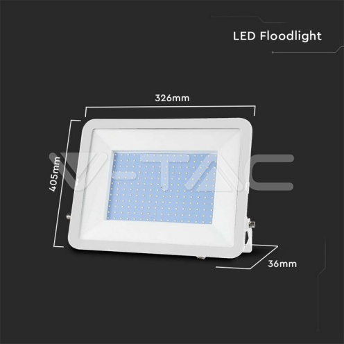 200W LED Прожектор SAMSUNG Чип PRO-S бяло тяло 6500К 17540Lm - изглед 7 - rZ commerce 200W LED Прожектор SAMSUNG Чип PRO-S бяло тяло 6500К 17540Lm - изглед 7