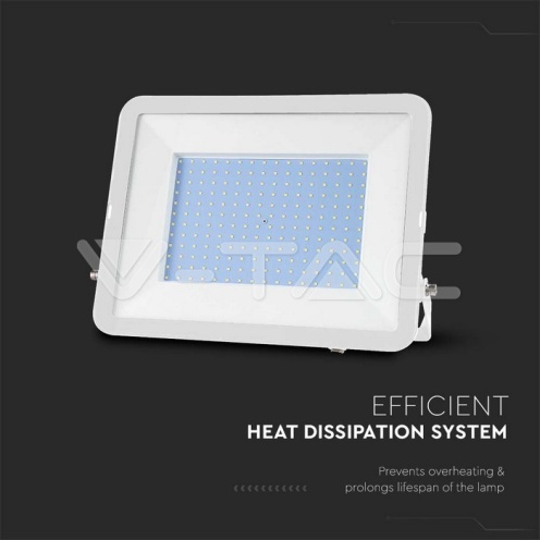200W LED Прожектор SAMSUNG Чип PRO-S бяло тяло 6500К 17540Lm - изглед 3 - rZ commerce 200W LED Прожектор SAMSUNG Чип PRO-S бяло тяло 6500К 17540Lm - изглед 3