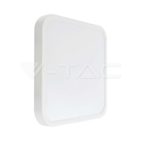24W LED Плафон SAMSUNG Chip 4000K Квадрат Бяла Рамка IP44 - изглед 1